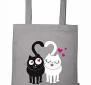 BOLSA DE TELA DE LA COMPRA ED GATOS LOVE