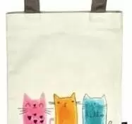 BOLSA DE TELA TRIO DE GATOS