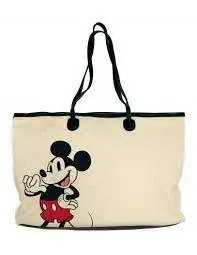 BOLSA DE TELA LONETA XL SHOPPING CUADRADA MICKEY